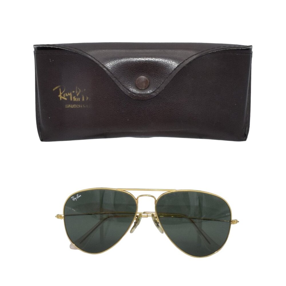 Vintage Ray-Ban BL Aviator Sunglasses  58 [] 14 w/Case Authenticated